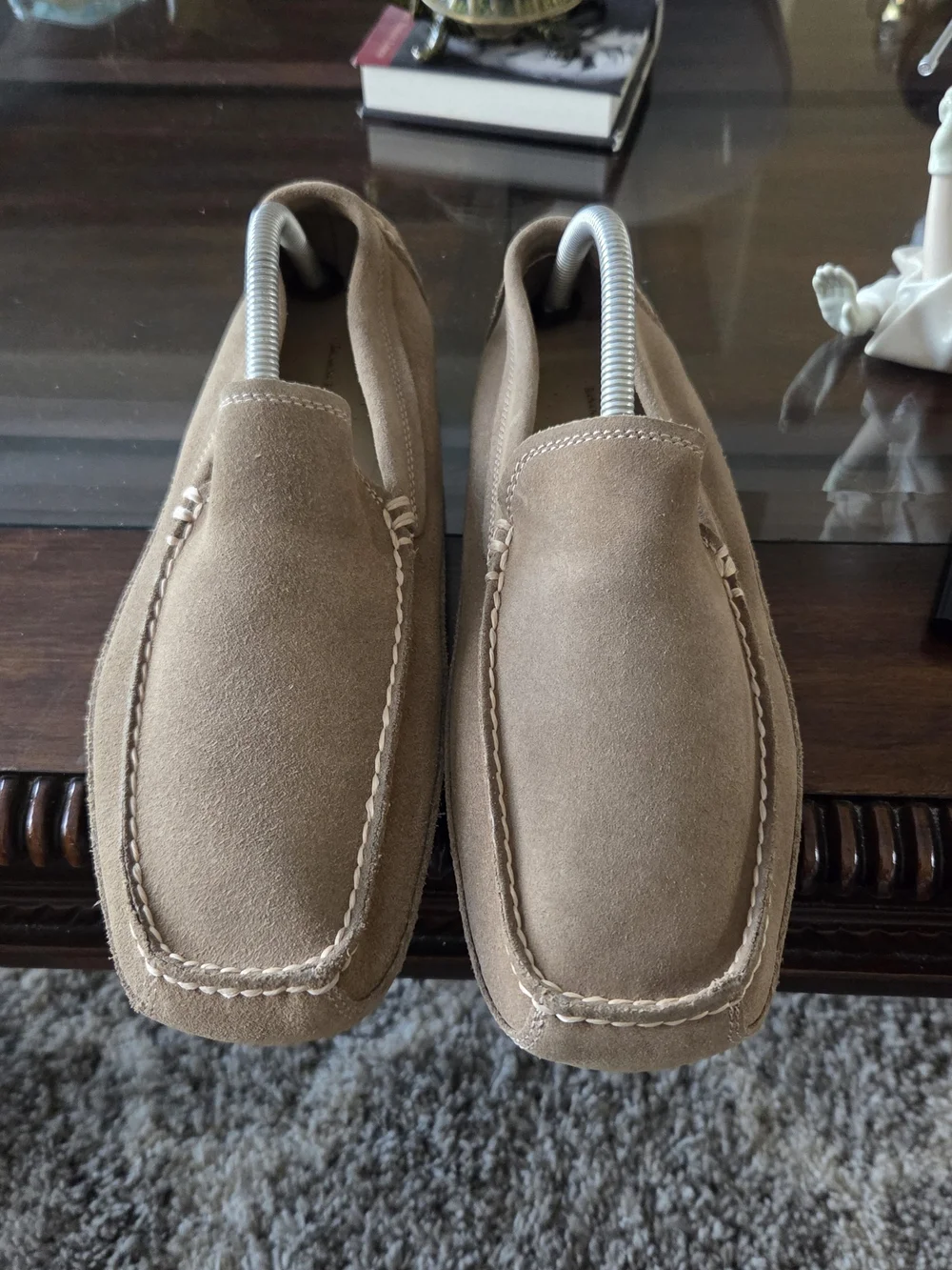 Tommy Bahama Men's Suede Loafers in Taupe Brown